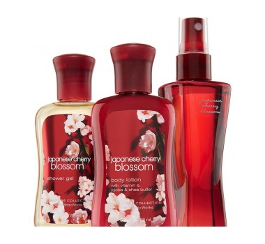 Bath & Body Works Japanese Cherry Blossom Signature Collection Travel-Size Bundle