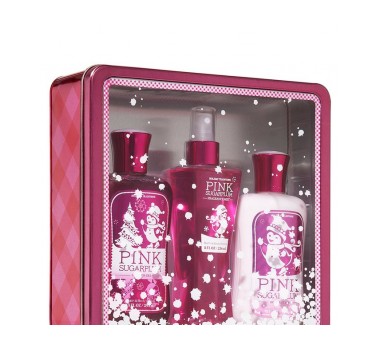 Bath & Body Works Pink Sugarplum Signature Collection Holiday Traditions Gift Tin