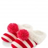 Bath & Body Works Accessories Mistle-Toes Slippers - Small/Medium Pink Stripe