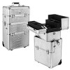 SEPHORA COLLECTION Large Rolling Train Case - Silver Croc