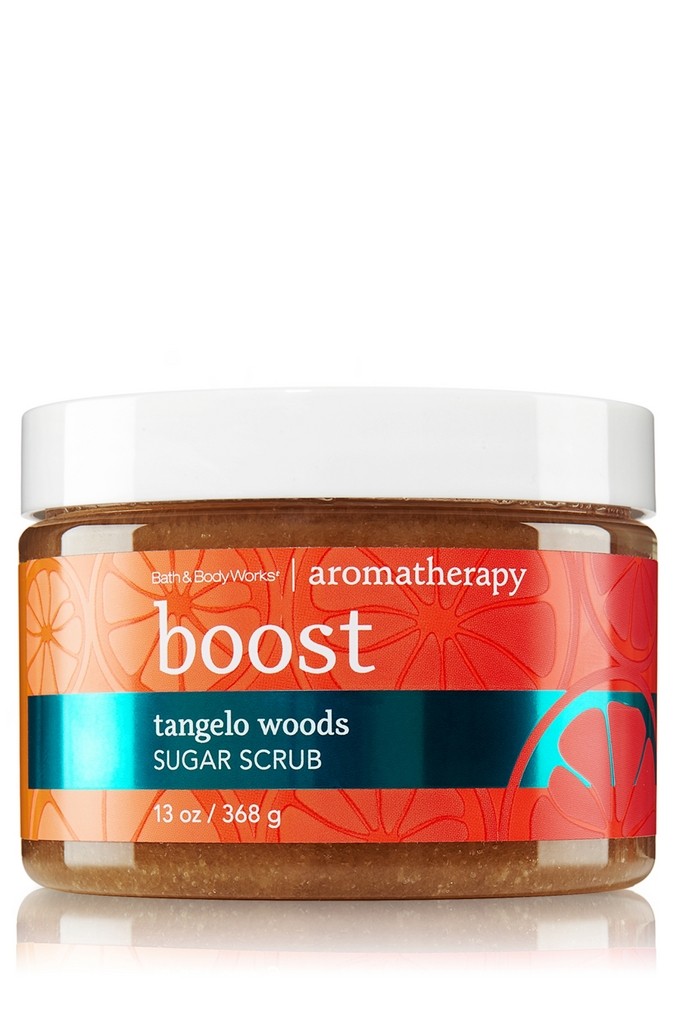 Bath & Body Works Boost Tangelo Woods Aromatherapy Sugar Scrub Bath