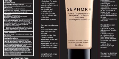 Sephora Skin Perfect CC Cream Sunscreen SPF 20