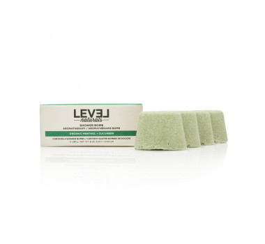 Level Naturals Shower Bomb 4 Pack Menthol Cucumber