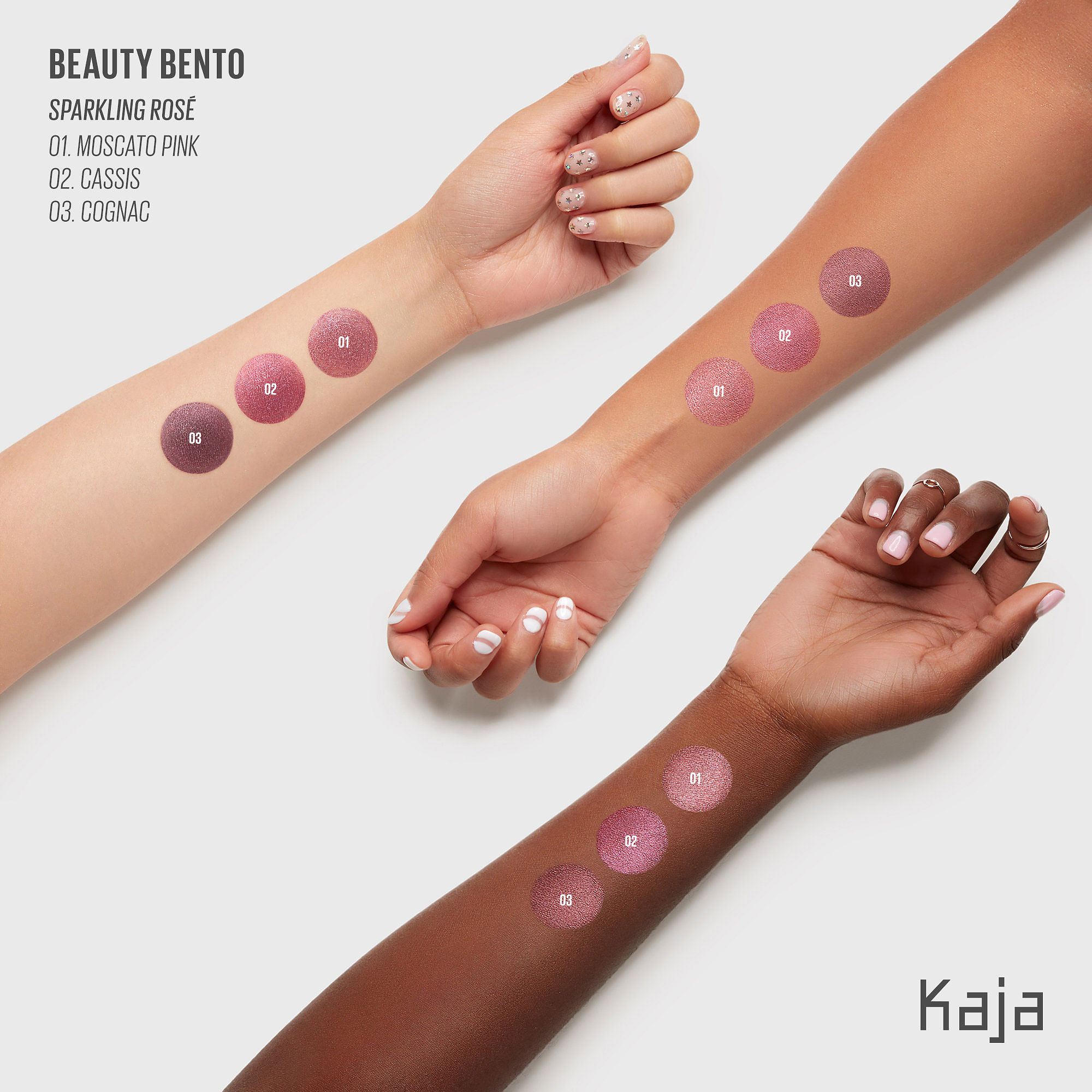 Kaja Beauty Bento Bouncy Shimmer Eyeshadow Trio Makeup Beautyalmanac