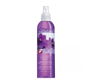 Avon NATURALS Violet & Lychee Juicy Moisture Body Spray