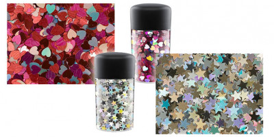 MAC Glitter in Pink Hearts and Silver Stars