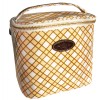 Tocca Cosmetic Travel Bag Coated Canvas - Peach Trellis