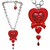 Tarina Tarantino "BLEEDING HEARTS" SKULL HEART PENDANT NECKLACE