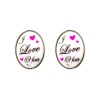 Tarina Tarantino "I LOVE YOU"/"I HATE YOU" CAMEO POST EARRINGS