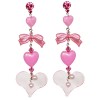 Tarina Tarantino  "I LOVE HEARTS" TRANSLUCENT LUCITE DUSTER EARRINGS