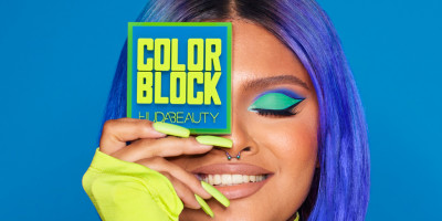 Huda Beauty Color Block Obsessions Eyeshadow Palettes (Orange & Purple and Blue & Green)